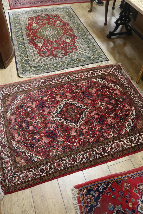 Five various Persian rugs and runners